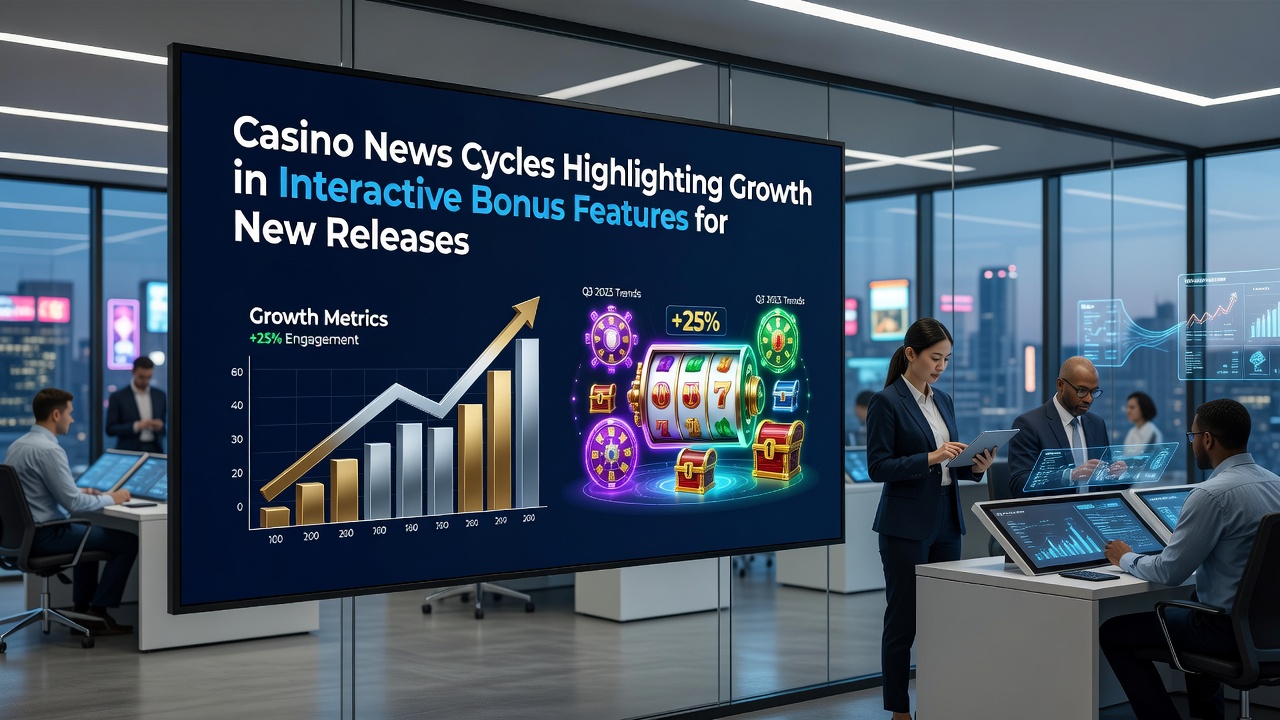 Developer dashboard showing metrics for interactive bonus engagement across multiple casino titles released in 2026