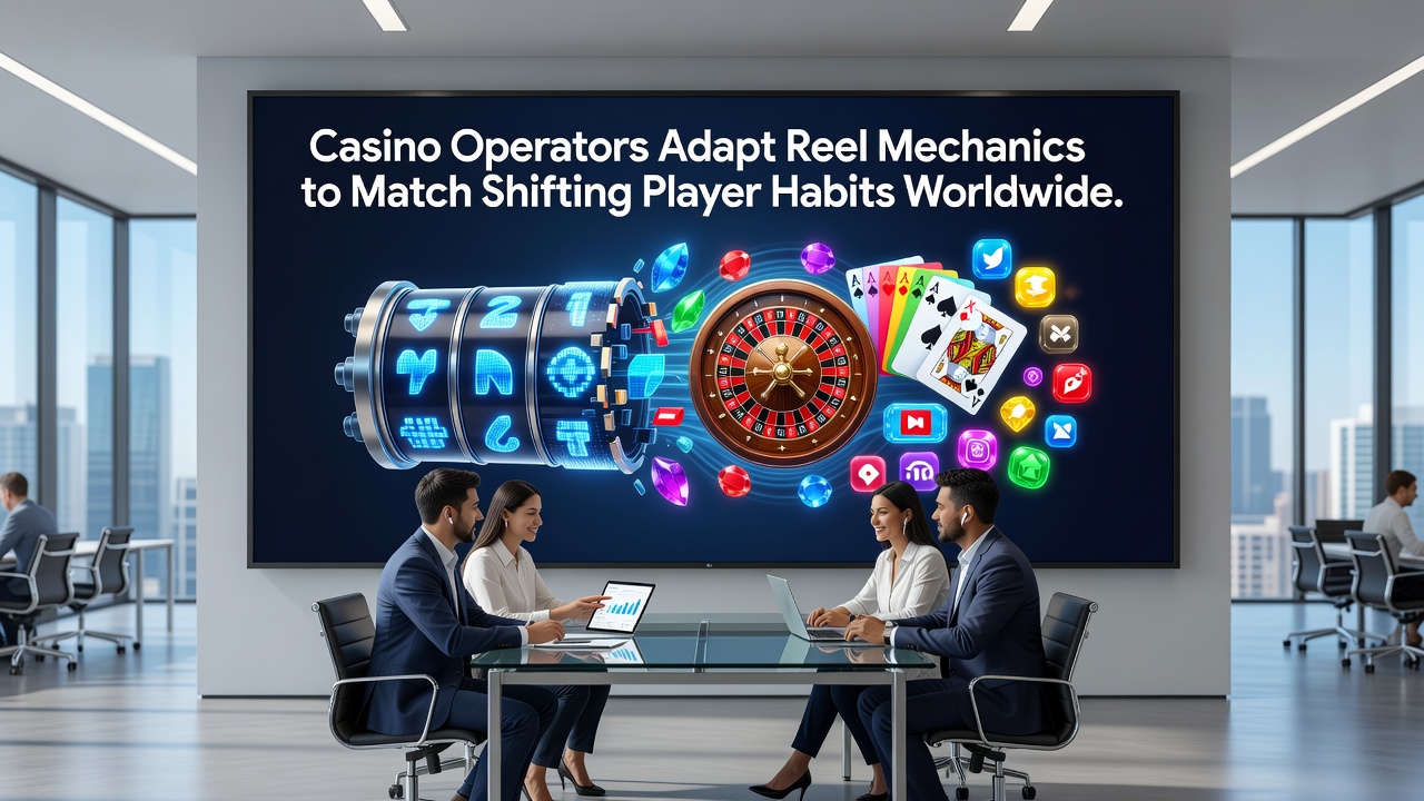 Modern slot machines with updated reel designs reflecting global player behavior changes