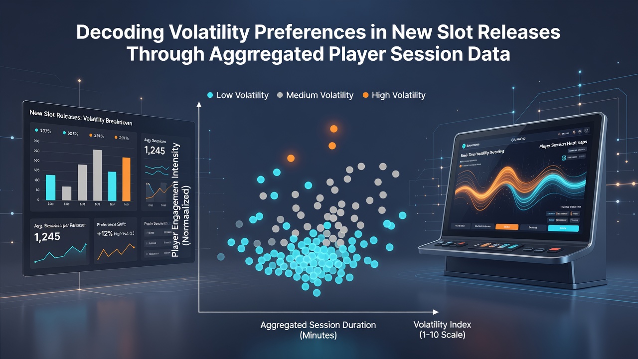 Chart displaying aggregated metrics comparing high and low volatility slot performance
