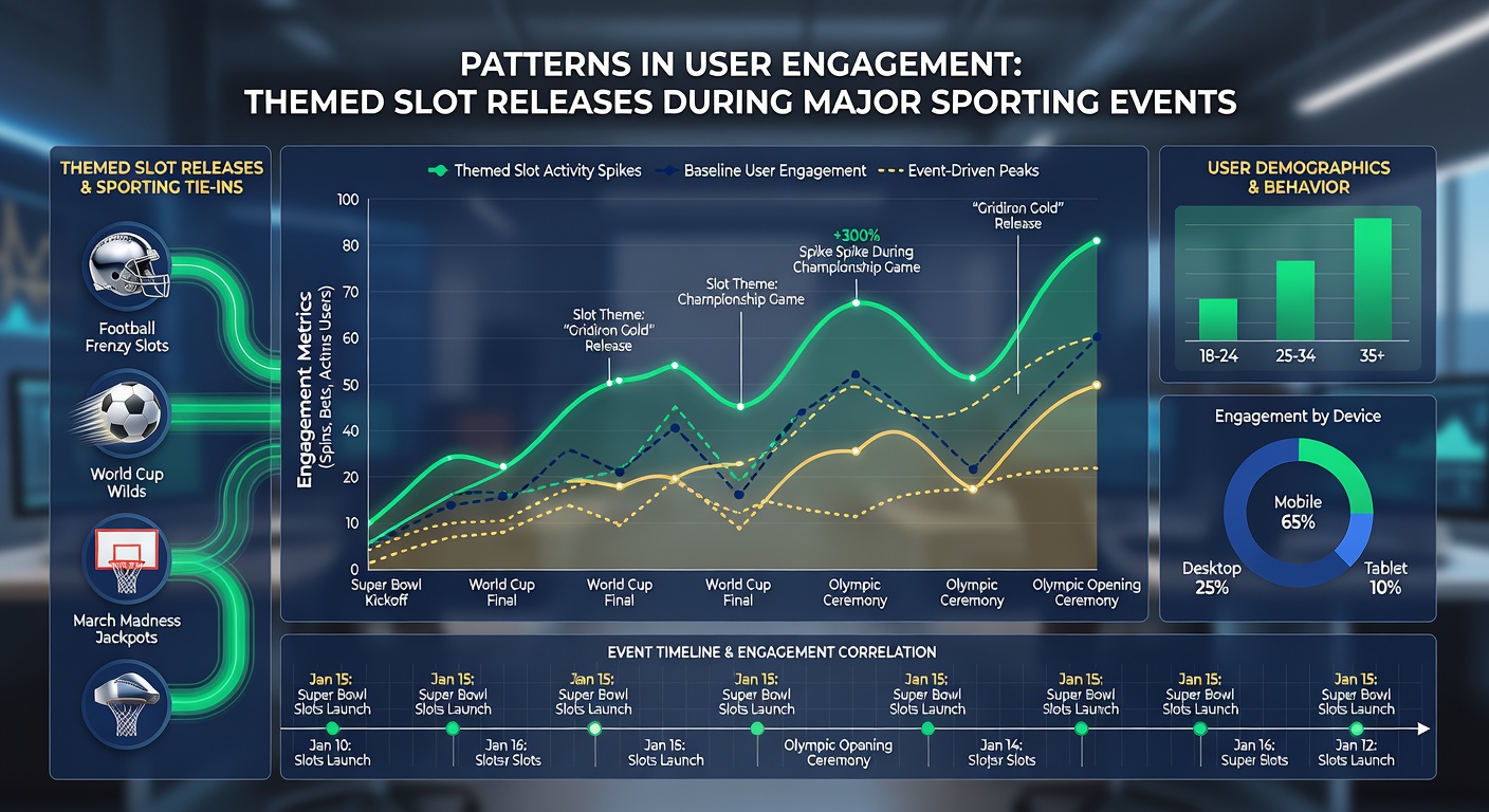 Graph depicting engagement curves for themed slots versus standard titles across multiple sporting calendars