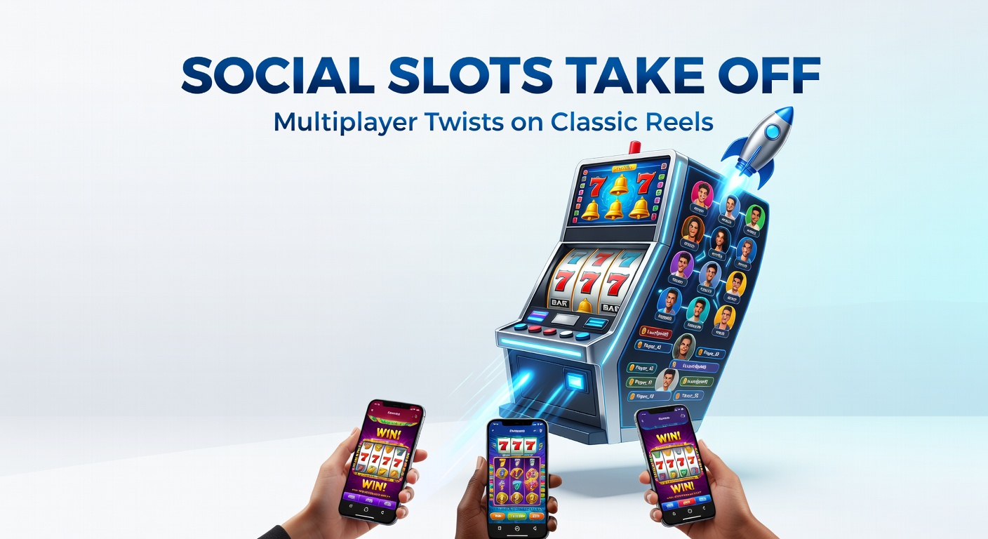 Close-up of a social slot tournament leaderboard with players' avatars, chat bubbles, and cascading reels in action